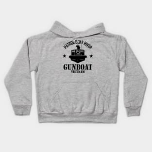 Patrol Boat River PBR - Gunboat Vietnam (subdued) Kids Hoodie